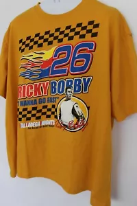 RICKY BOBBY " I WANNA GO FAST" TALLADEGA NIGHTS YELLOW S/S T-SHIRT SZ: 3XL NWT - Picture 1 of 2