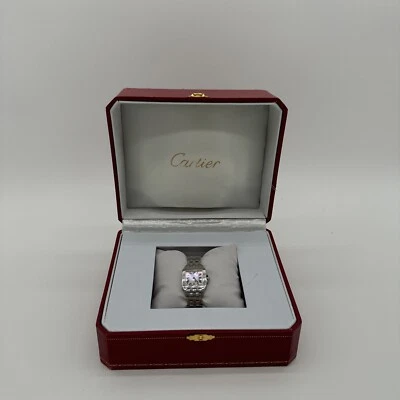 Cartier Santos Demoiselle Stainless Steel Mother Of pearl Pink Rare - Image 1 of 4