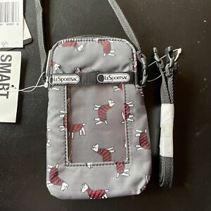 LeSportsac Phone Case Crossbody Strap And Handle Terrier toss NWT