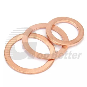 Copper Flat Washers Gasket Metal Seals Ring Shim ID 11 12 13 14 15 16 17 18 19mm - Imagen 1 de 7