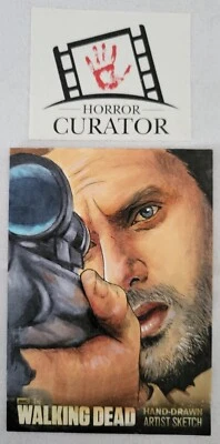Walking Dead Season 3 Rick Grimes Sketch Trading Card Cryptozoic Gabby Art Rare - Image 1 of 3