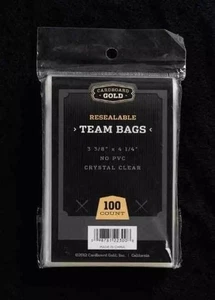 CBG 1000 ct richiudibile sport card squadra set sacchetti cartone oro SPEDIZIONE GRATUITA - Foto 1 di 1