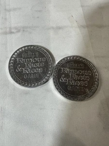 SHELLS 1968 FAMOUS FACTS & FACES MARK TWAIN & ALEXANDER GRAHAM Coins Lot Of 2 - Picture 1 of 2