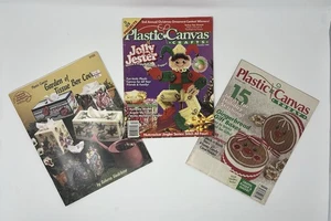Vintage Lot von 3 Plastik Leinwand Muster Zeitschriften 1995, 2003 siehe Foto für Details - Bild 1 von 4