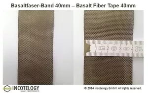 50 m Basalt Faser Band / fiber tape (4 cm breit/width) Hitzeschutzband! - Bild 1 von 5