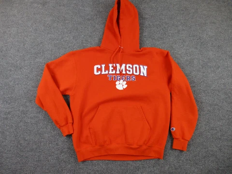 Champion Clemson Tigers Hoodie Sweatshirt Adult 24"x25" Orange Pullover Mens Cover