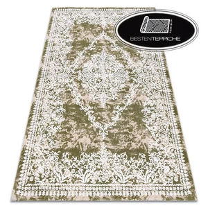 Modern Thick And Dense Woven Rugs " Dizayn " Acrylic 143 Ornament Green - Picture 1 of 6