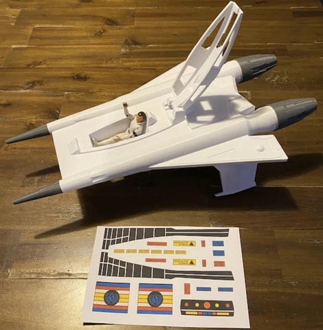 Buck Rogers Custom Designed 3D printed Classic Mego Starfighter Thunder Fighter Cover