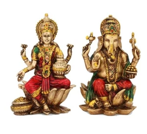 Estatuilla de Lord Laxmi Lakshmi Ganesha ídolo decoración del hogar dios Diwali puja vendedor del Reino Unido - Imagen 1 de 6
