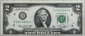 USA 1976 Series $2 Note H 15022603 A - Picture 1 of 2