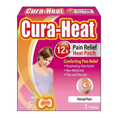 CURA-HEAT Cura Heat Period Pain Repair Patches 3 Pack • Relief for Menstrual Cramps