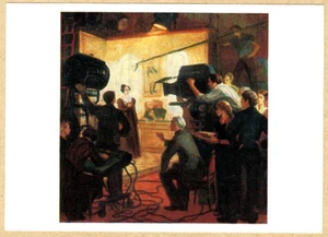 V.Dreznina 1977 Russian postcard WORK MOMENT ACTRESS AT FILM STUDIOS - Picture 1 of 2