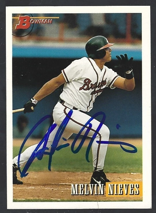 1993 Bowman baseball #662 Melvin Nieves IP autograph signed card - Image 1 of 1