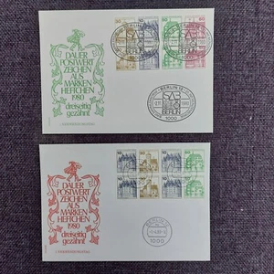 Berlin/Germany 1980 booklet stamps ( Michel H-Blatt 19/20) used on FDC - Picture 1 of 2