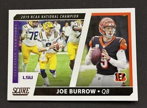 Joe Burrow 2021 Score Insert Collegiate Champions Card #CC1 Cincinnati Bengals - Picture 1 of 2