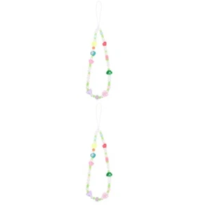 2 Count Kontrastfarbe Perlen Lanyard Fräulein Handyband-Hängekette - Afbeelding 1 van 12