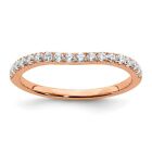Rose Gold Three Stone Lab Grown Diamond Bar Engagement | Bridal Set 1.07 TCW