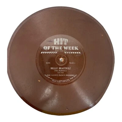 Sam Lanin's Dance Ensemble ‎– Hello! Beautiful! 1931 Flexi-disc, 10", 78 RPM - Image 1 of 2