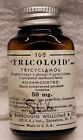 Burroughs And Wellcome Tricoloid Original Label And Embossed Lid