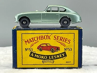 Matchbox lesneyNo.53A Aston Martin 1958 “G.P.W”Mint,Genuine in Original BoxN.O.S - Image 1 of 4