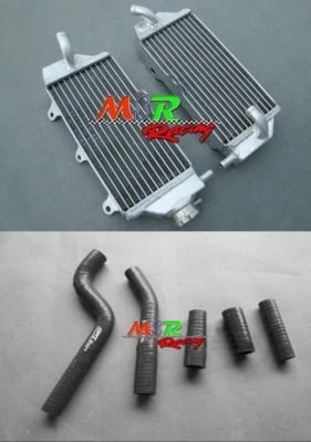 Radiador de alumínio e mangueira de silicone preta Yamaha YZ250F para 2010 2011 2012 - Imagem 1 de 4