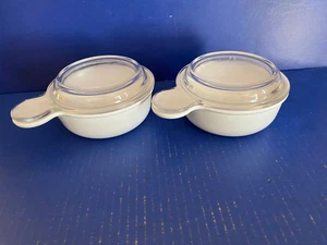 GRAB-IT COVERED DISHES TWO GLASS LIDS - Picture 1 of 7