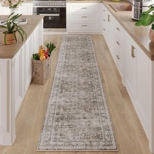 Teppiche für Flure Küche Vintage Look Läufer Rutschfest 2'x10' Lang Waschbar - Bild 1 von 11