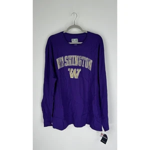 Fanatics Purple Washington Huskies Distressed Arch Long Sleeve Tee Mens 2XL New - Picture 1 of 6
