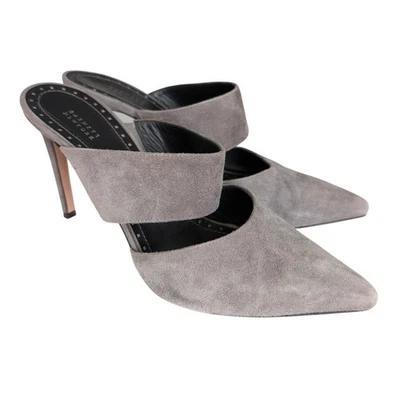 Barney's New York Mujer Gris Gamuza Punta Tacón Mula Cuero Gris 7.5 EE. UU. 37.5EU Foto 1 de 4