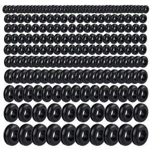 Kit d'assortiment d'œillets en caoutchouc 200 pièces, 8 tailles d'œillets en caoutchouc pour câblage automatique - Photo 1/7