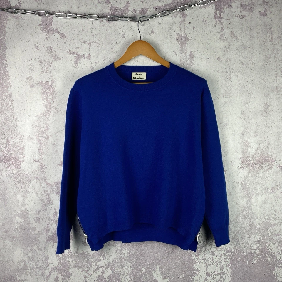 Suéter Vintage Acne Studios Para Mujer Lujo Y2K Manga Larga Italia Azul Talla XS Foto 1 de 4