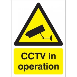 SIGNOS Y ETIQUETAS LETRERO DE FUNCIONAMIENTO CCTV - Polipropileno rígido - 297 mm x 210 mm FGN0 - Imagen 1 de 8