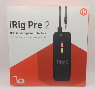 iRig Pre 2 Mobile Microphone Interface – NEW  – iOS Android DSLR, Nice - Image 1 of 4