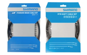 Shimano MTB Inner And Outer Shift Gear and Brake Cableset In Black - Picture 1 of 1