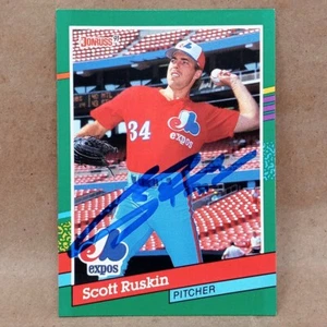 1991 Donruss #612 Scott Ruskin SIGNED Card Montreal Expos Autograph - Picture 1 of 3