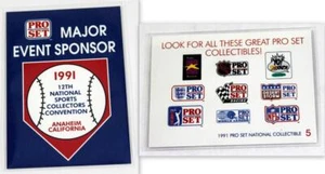 1991 Pro Set Promo Sponsor Card #5 National Sports Collectors Convention Anaheim - Picture 1 of 4
