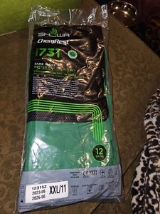 SHOWA CHEMREST 731 BIODEGRADABLE 15 MIL GREEN NITRILE XXL/11 123152 12 PAIRS - Picture 1 of 5