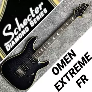 Schecter Omen Extreme-6 FR Electric Guitar See-thru Black Used From Japan03A - Picture 1 of 13