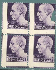 ITALIA - Regno - 1929 - Serie "Imperiale" - 1 lira - Var. - Dent. fort. spost. - Picture 1 of 1