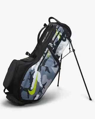 Nueva bolsa de pie de golf Nike Air Hybrid 2 negra camuflada Volt edición limitada Foto 1 de 4