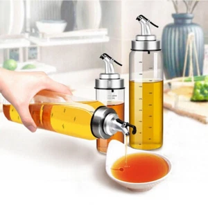 500/300/180ML Olive Oil Vinegar Pourer Dispenser Glass Bottle Kitchen Cooking UK - Picture 1 of 14