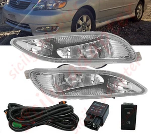 Clear Bumper Lamp Fog Light Pair Switch Wiring Kit for Toyota Corolla 2005-2008 - Bild 1 von 12