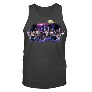 Camiseta sin mangas gráfica luna de caza nocturna vida silvestre naturaleza animales al aire libre - Imagen 1 de 8