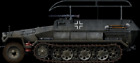 SHQ GV138 1/76 Diecast WWII German Hanomag 251/6c Command Vehicle