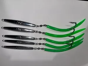 5Pcs Diamond Jigs A17 2oz Green with 8/0 Hook - Picture 1 of 4