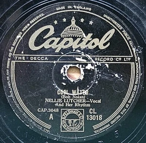 Nellie Lutcher - Cool Water ORIG UK Capitol 78 RPM!! - Picture 1 of 4