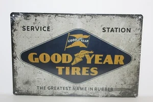 GYMS1 Neumáticos Goodyear Letrero de Metal Nuevo 20 cm H X 30 cm W - Imagen 1 de 2