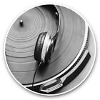 2 x naklejki winylowe 7,5cm (szer.) - gramofon DJ płyta winylowa #39044
