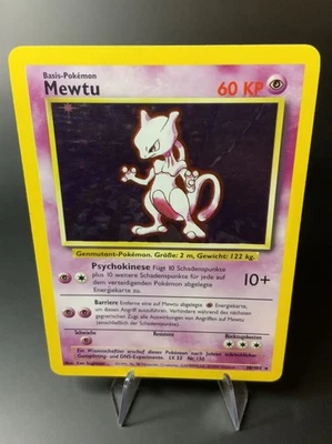 Mewtu (Mewtwo) Base Set 10/102 Holo Unlimited Holo Rare GERMAN - LP Pokémon TCG - Image 1 of 4