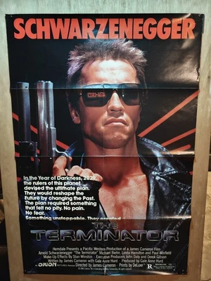 1984 THE TERMINATOR Original One Sheet Poster Schwarzenegger FOLDED 27x41 - image 1 of 4